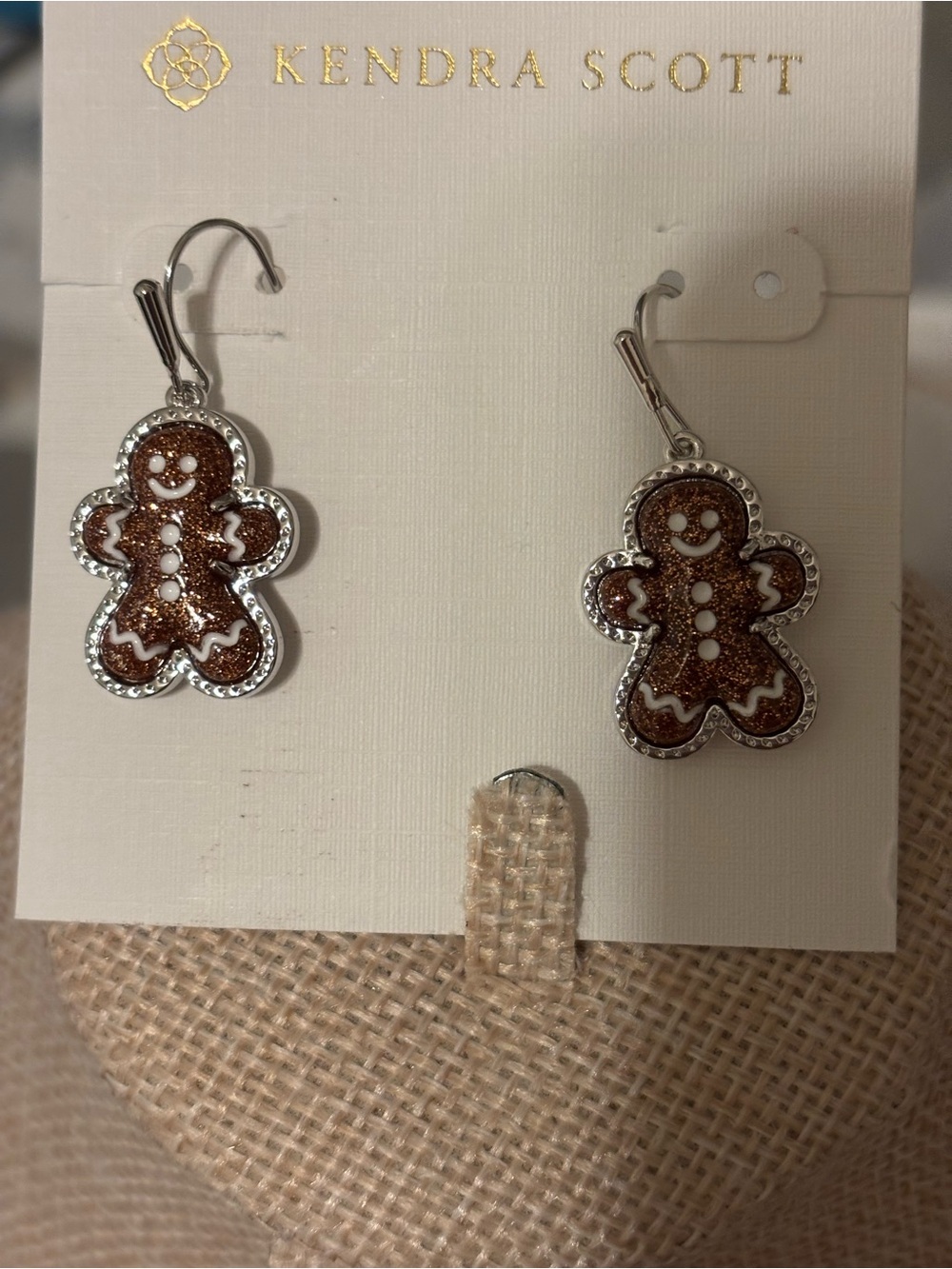 Kendra Scott Brown Gingerbread Man Drop Earrings - Picture 3 of 3